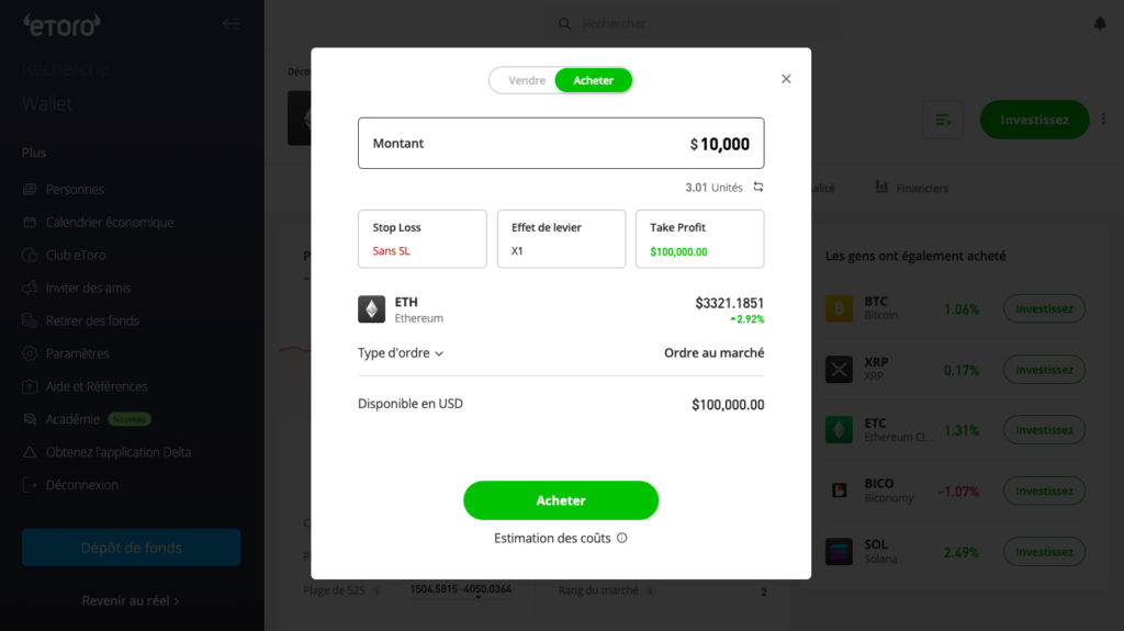 Comment acheter Ethereum sur eToro : Guide clair de 6 étapes