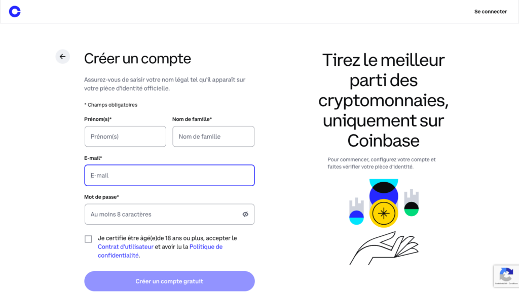 Comment créer un compte sur Coinbase ?