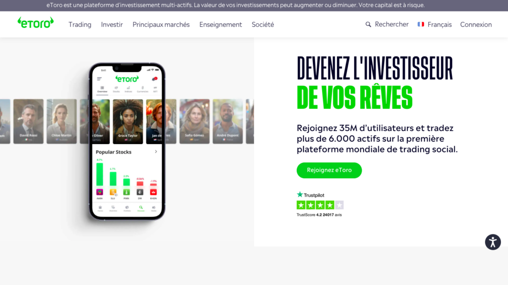 eToro Avis : Une plateforme de trading révolutionnaire