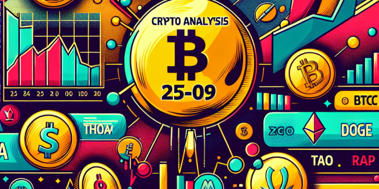 Analyse des Prix Crypto 25-09 : BTC, ETH, SOL, DOGE, TAO, XRP, TIA